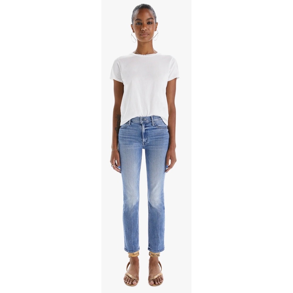 MOTHER | The Dazzler Ankle Jeans 26/4 We The Animals Mid Rise Straight Blue $238